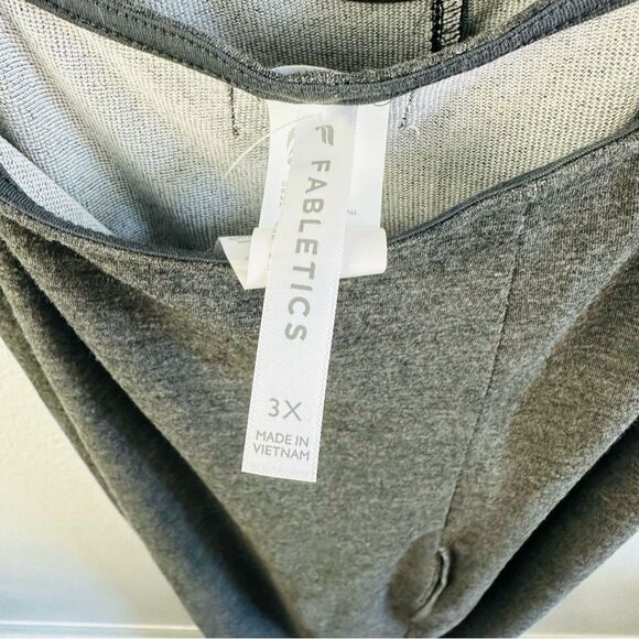 Fabletics Gray Lux Terry Wide Leg Jumpsuit Size 3X NWT - Picture 4 of 4